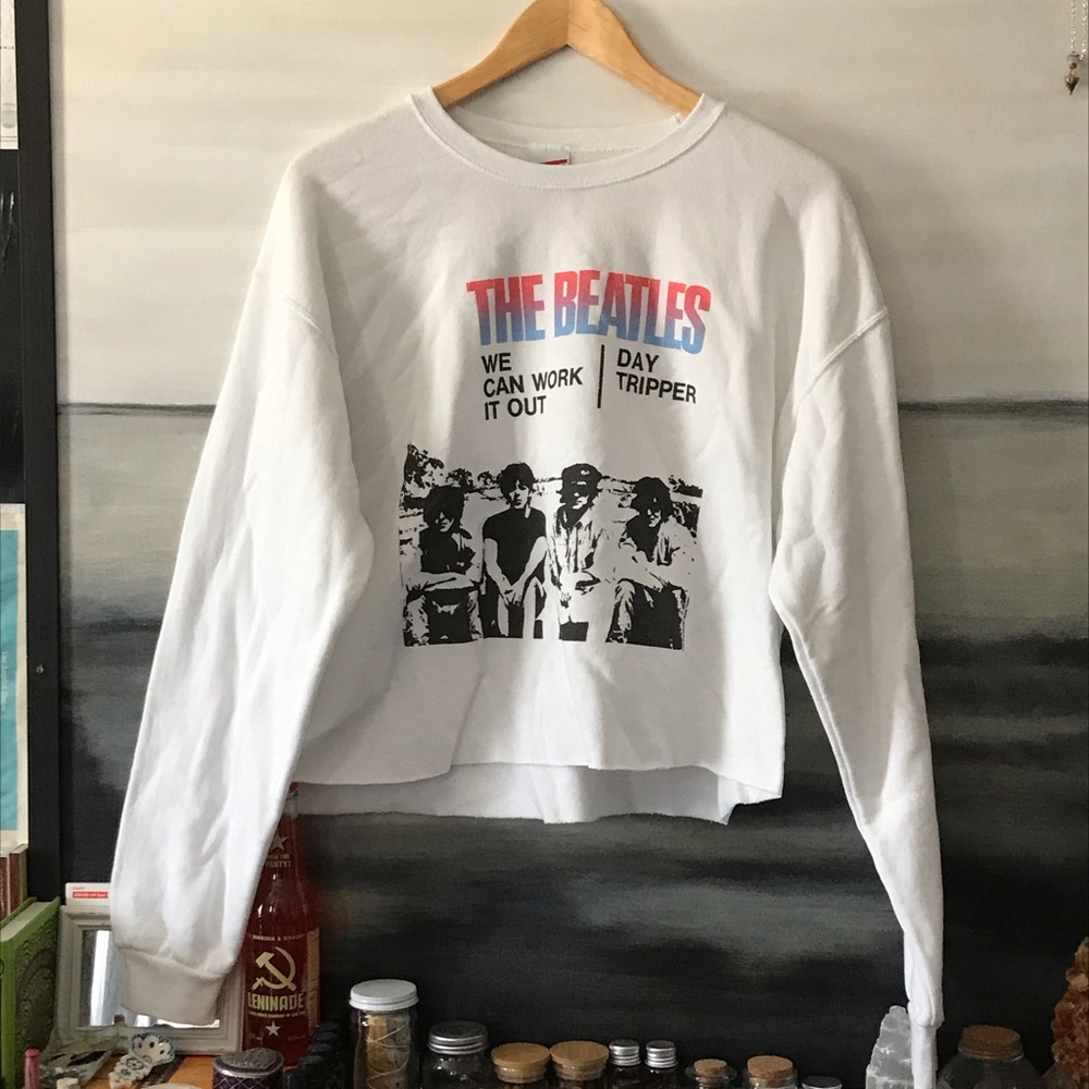 women's cropped beatles sweater